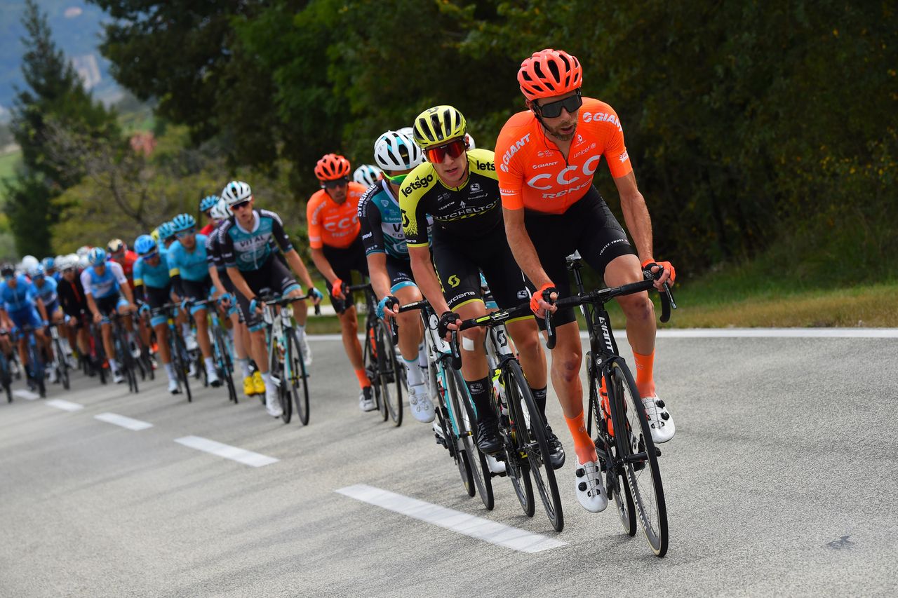 Laurens Ten Dam (CCC Team) lead the peloton