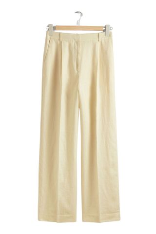 & Other Stories Wide Linen Trousers