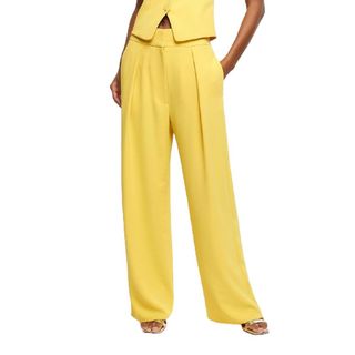 River Island Yellow Pleated Trouser 