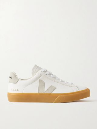 Campo Suede-Trimmed Textured-Leather Sneakers