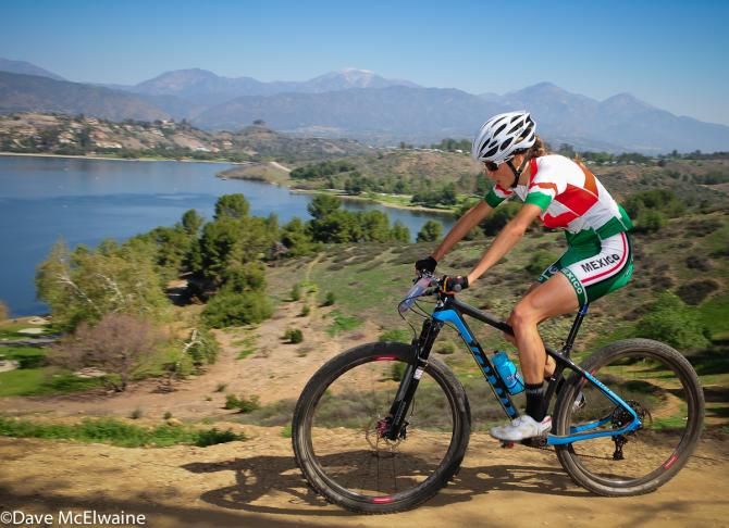 Mexicos Daniela Campuzano riding to a fourth place finish