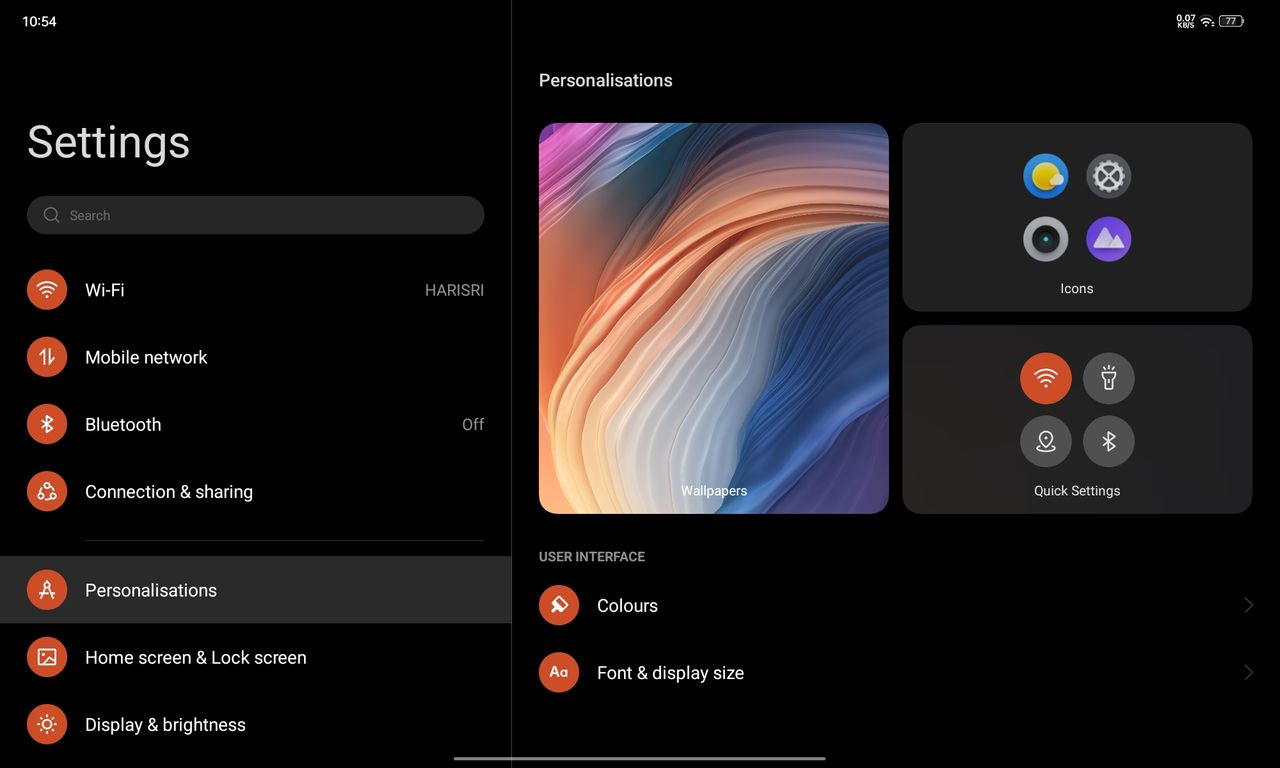 Realme UI for Pad