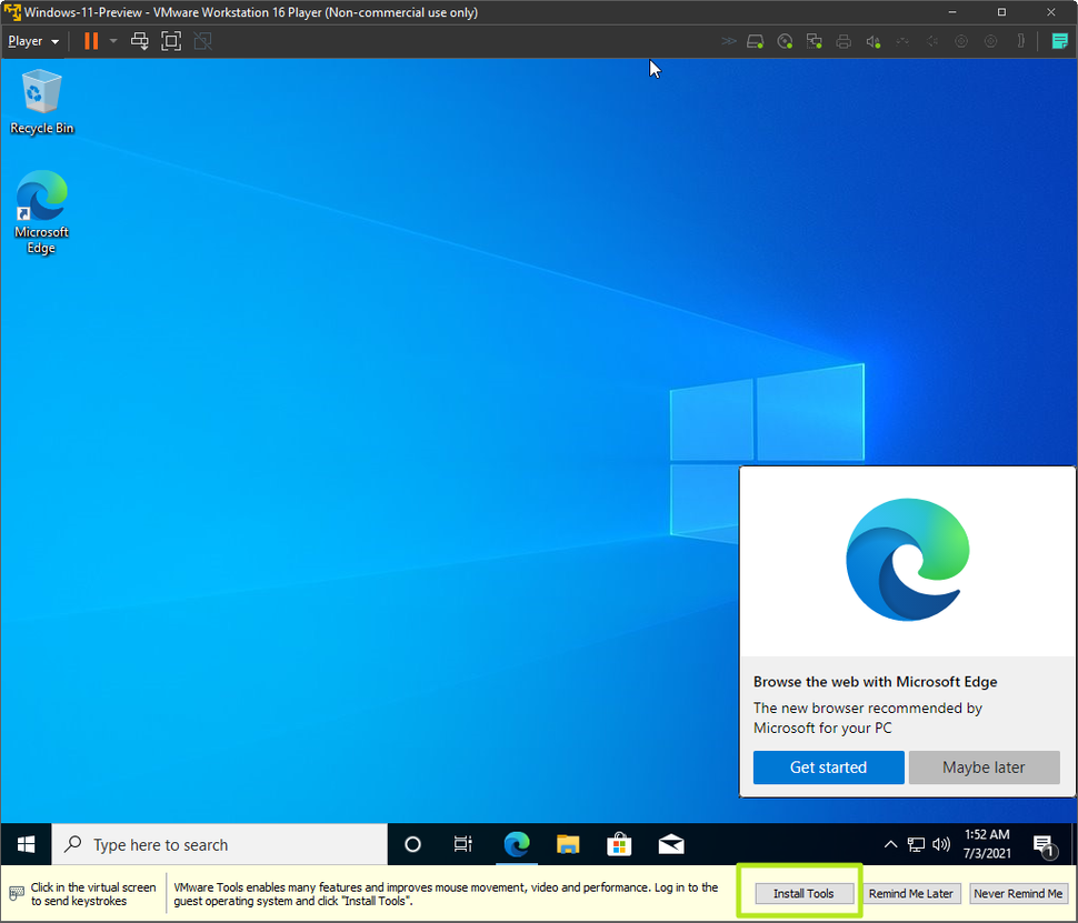 windows 11 virtual machine