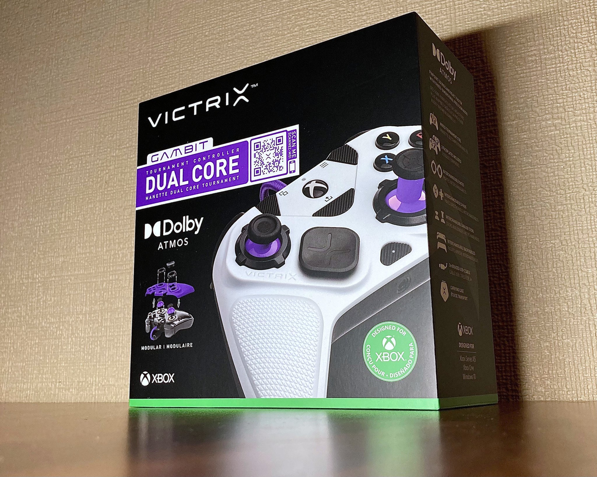 Victrix Gambit World's Fastest Licensed Xbox Controller, Elite Esports  Design with Swappable Pro Thumbsticks, Custom Paddles, Swappable White /  Purple