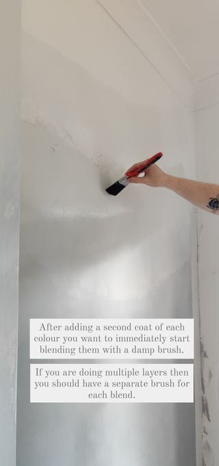 painting a DIY ombre wall