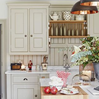 kitchen with counter and cabinets