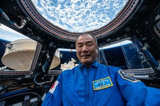 JAXA astronaut Soichi Noguchi is pictured inside the Cupola observatory of the International Space Station, on March 29, 2021.