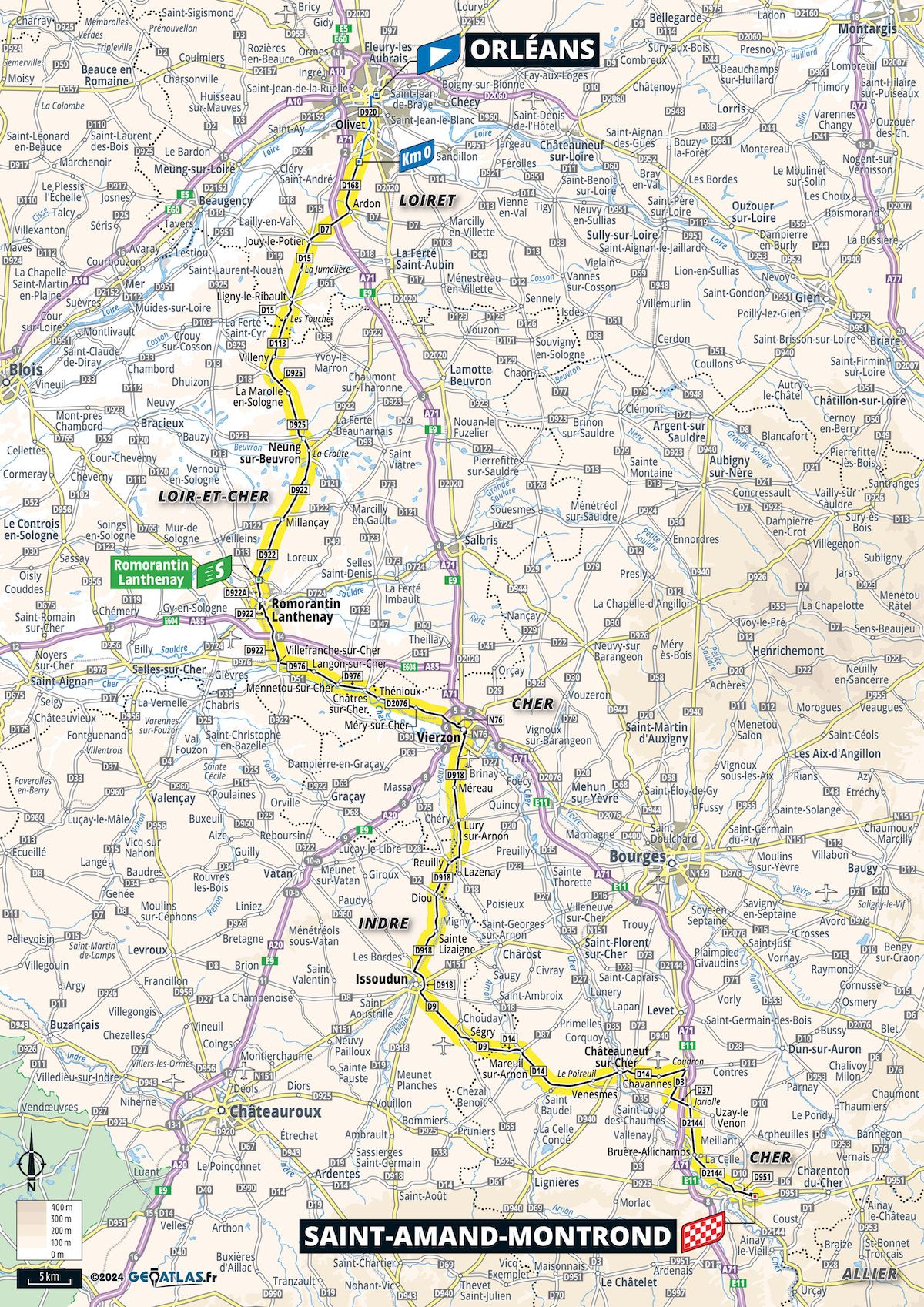 Tour de France 2024 Stage 10 route