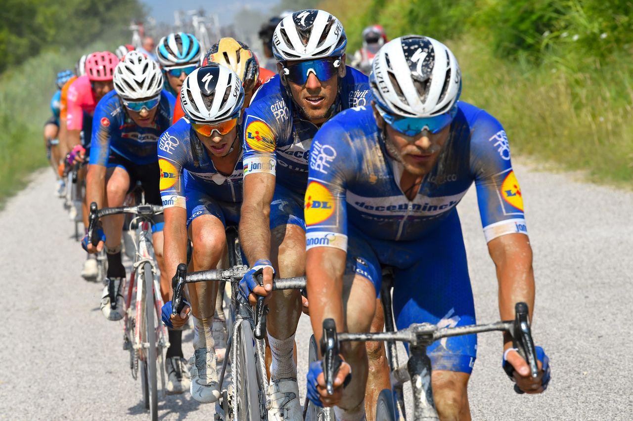 Florian Senechal leads the front group