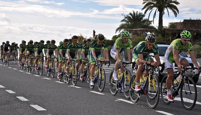Peter Sagan leads Tinkoff-Saxo on a training ride