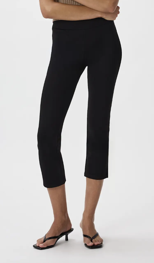 Quince, Ultra-Stretch Ponte Kick Flare Pants in Black
