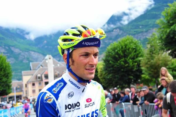 Ivan Basso (Liquigas-Cannondale) after his pre-prologue reconnaissance