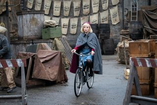 Call the Midwife favourite Trixie rides her bike 