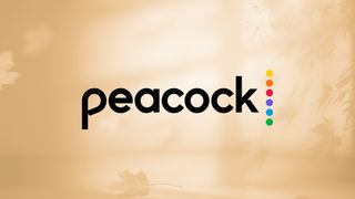 Peacock logo on fall background