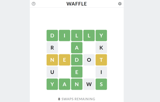Waffle word game