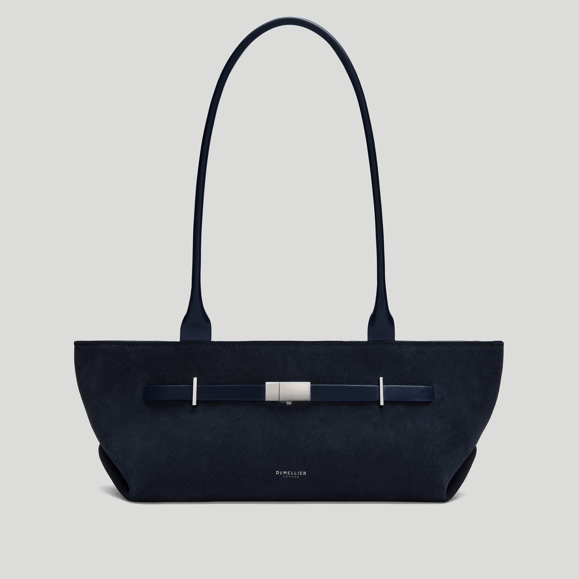 The New York Shoulder | Midnight Blue Suede & Midnight Blue Smooth | Demellier