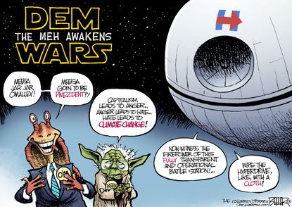 Political cartoon U.S. Entertainment Democrat Candidates 2016 Star Wars
