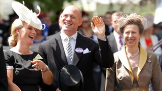 Zara Phillips, Mike Tindall and Princess Anne, The Princess Royal wave to Queen Elizabeth II at Ascot