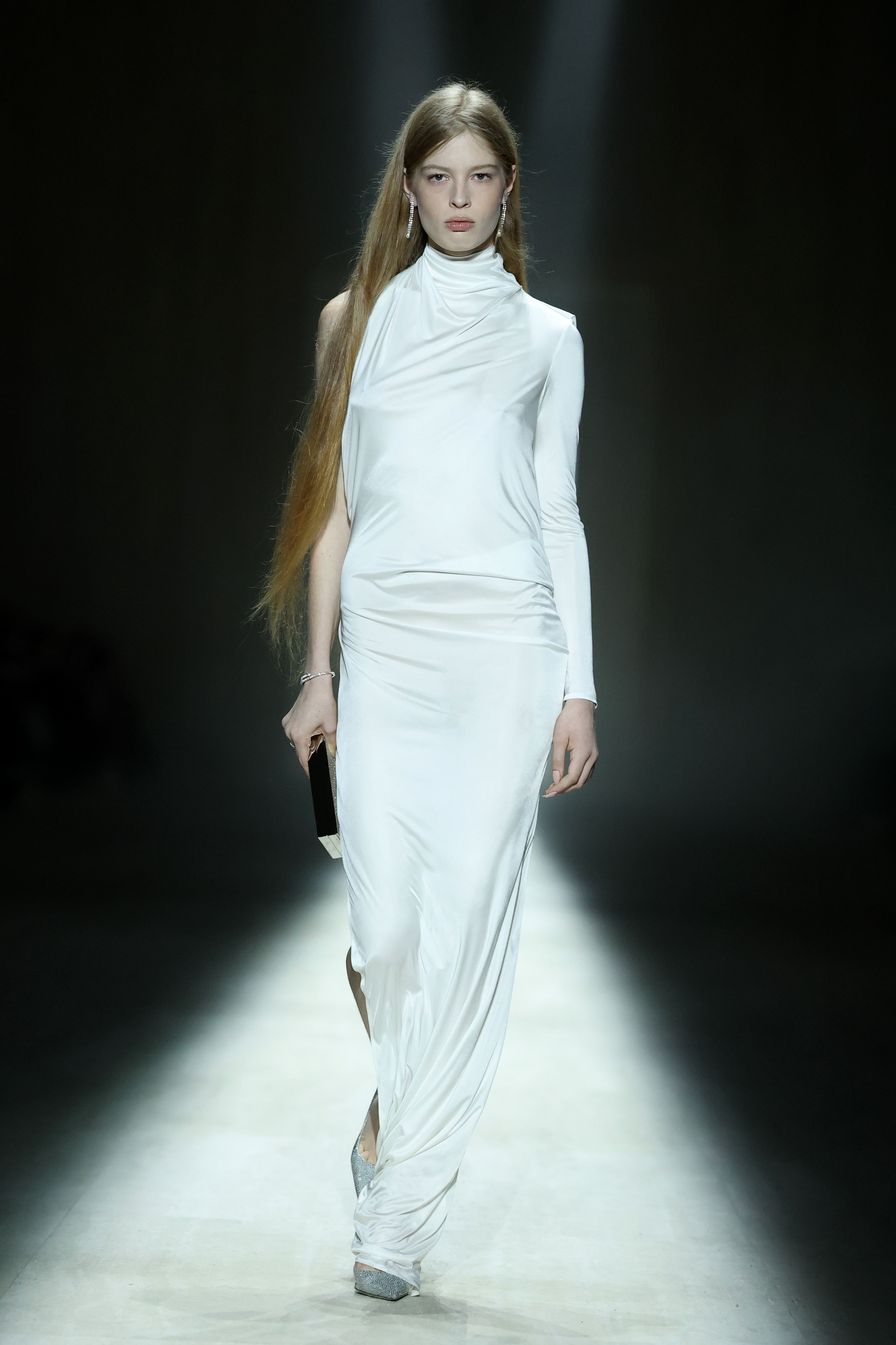 Vivian Wilson modeling on the Gucci Fall 2026 runway