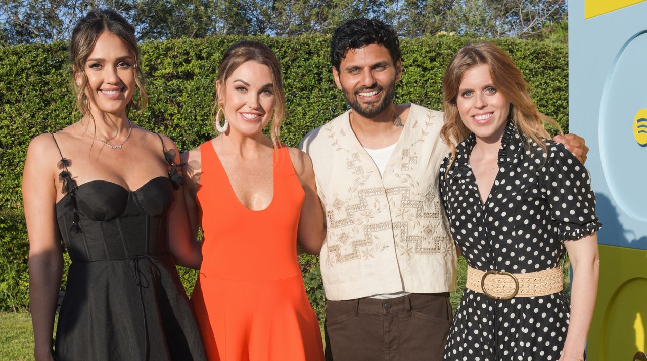 Jessica Alba, Dustee Jenkins, Chief Public Affairs Officer, Spotify, Jay Shetty and Princess Beatrice of York and attend Spotify’s intimate evening of music and culture featuring a performance from John Legend at Cannes Lions 2024 on June 17, 2024 in Cannes, France.