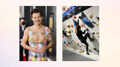 Bouldering for beginners: Harry Styles, who enjoys the workout