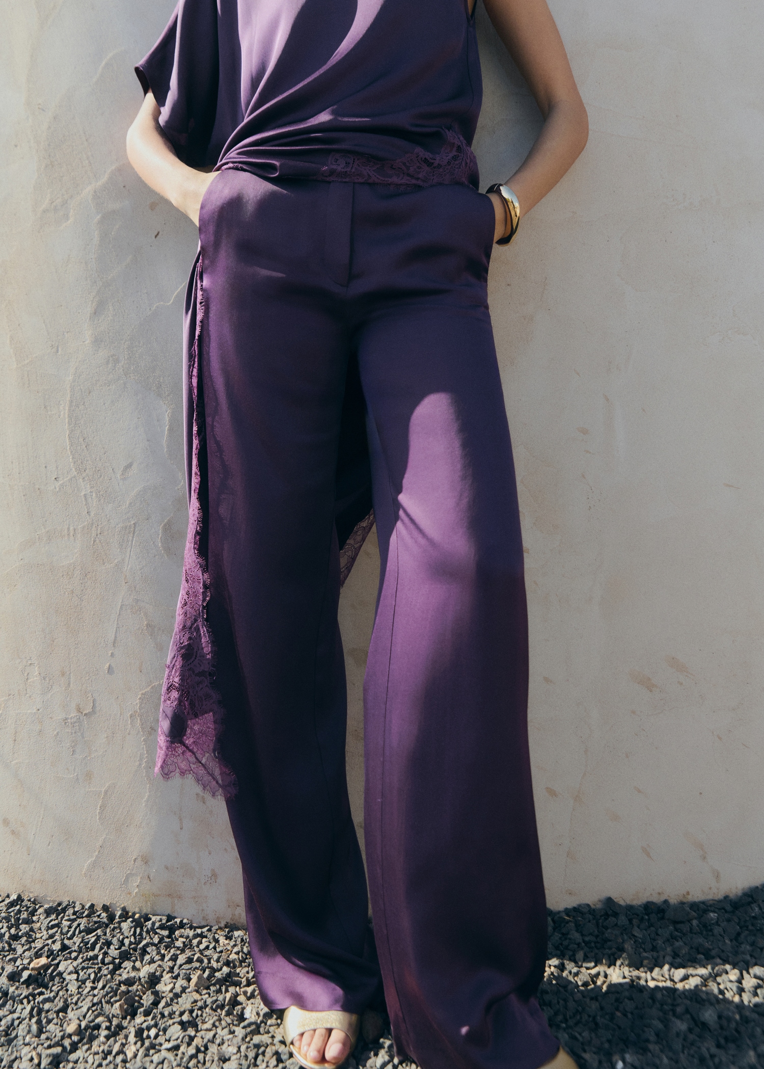 Straight Mid-Rise Pants - Women | Mango Usa
