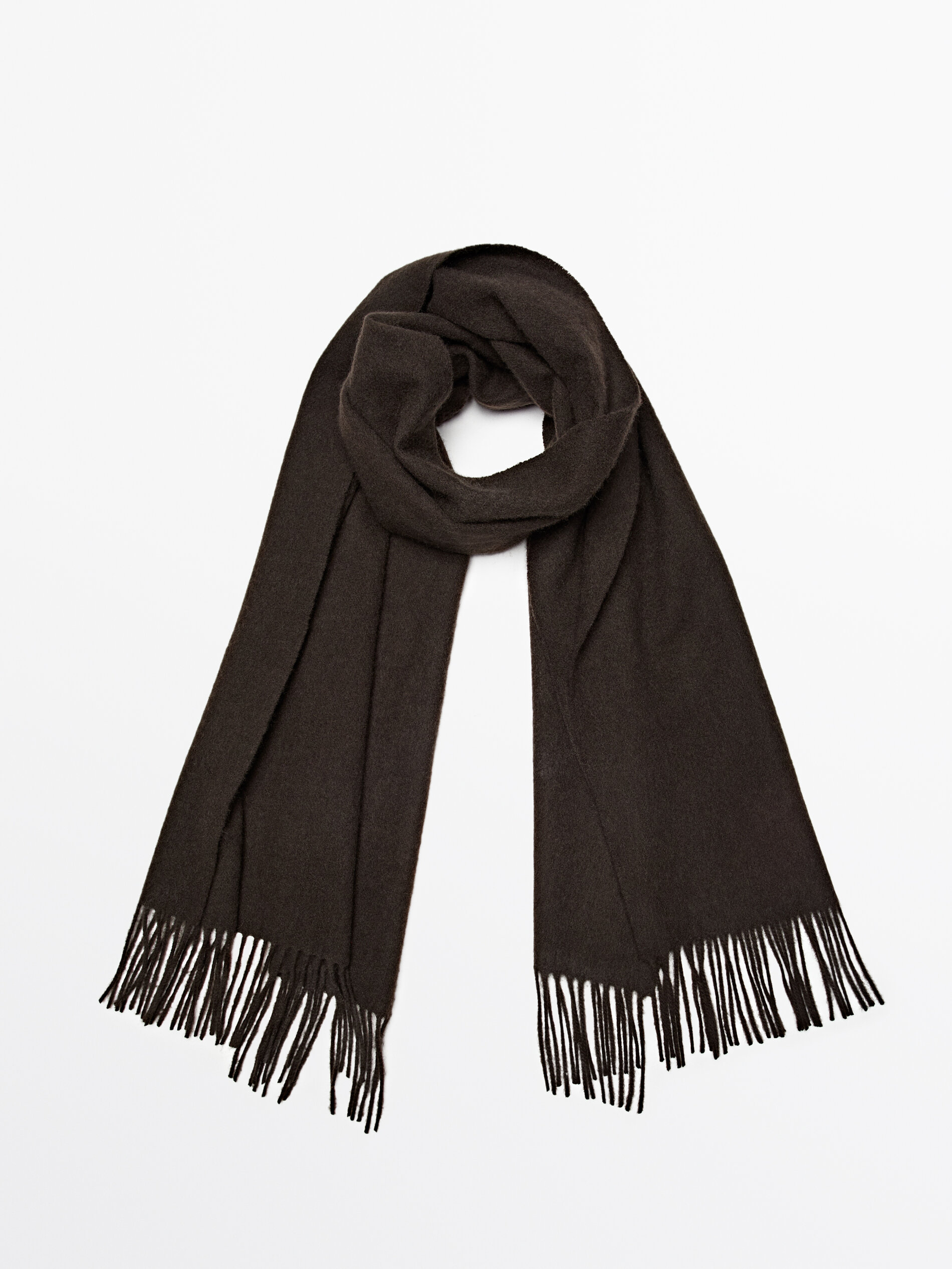 100% Cashmere Fringed Scarf