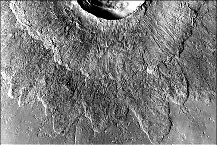 Double Layer Ejecta Crater on Mars