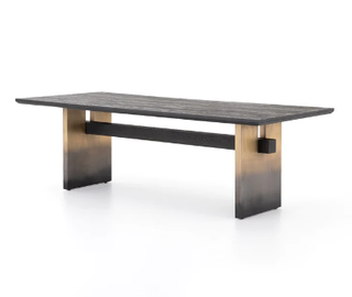 Modern wooden dining table.