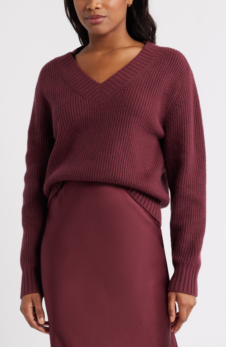 Rib V-Neck Sweater