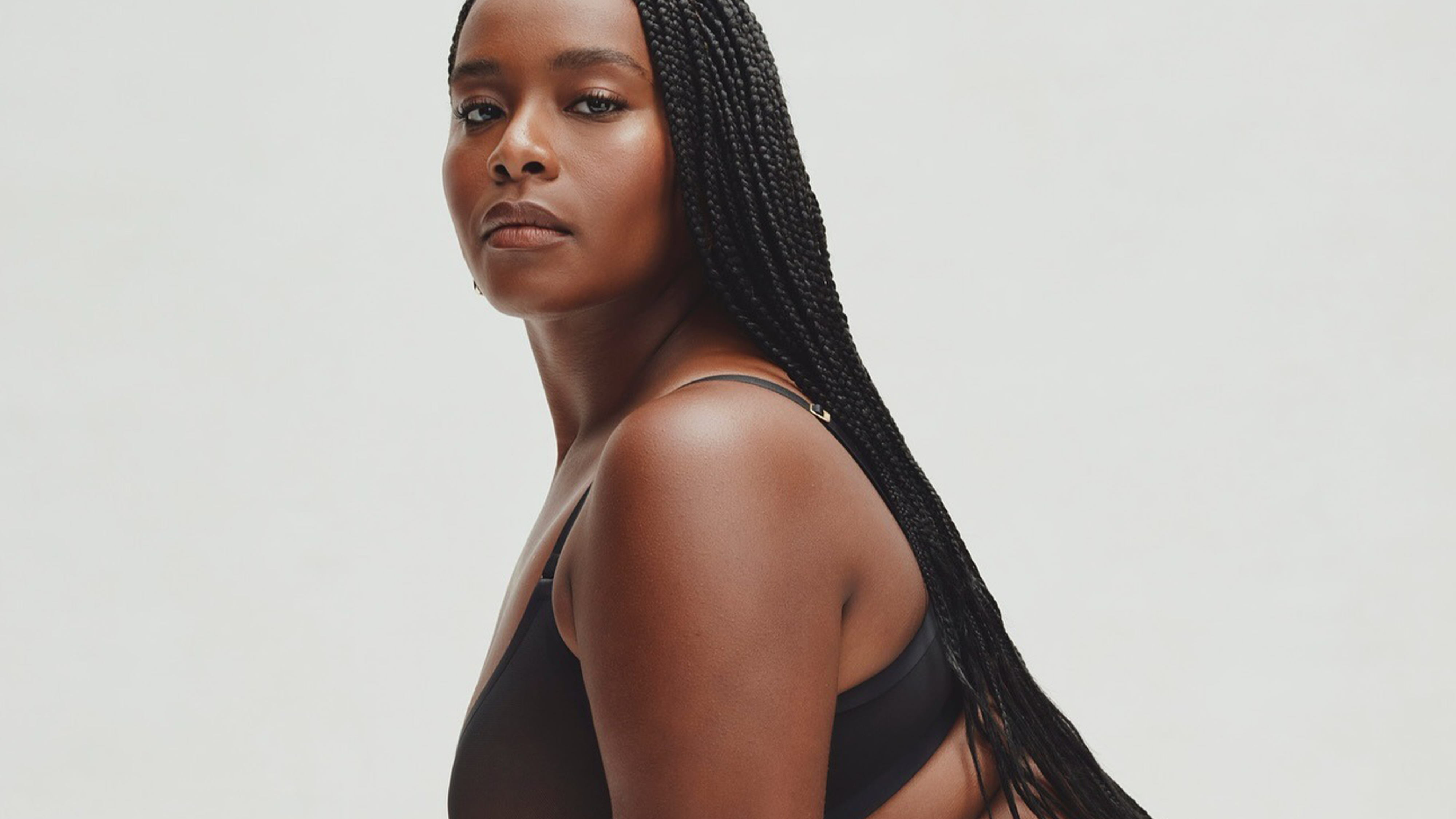 Cuup model wearing the best plus size lingerie.