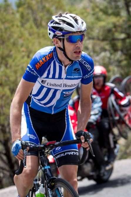 Phil Deignan (UnitedHealthcare) on the way up Wild Horse Mesa.