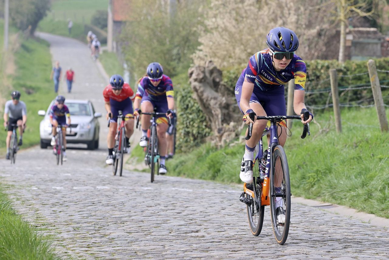 Tour de Flanders 2021 Ronde Van Vlaanderen 2021 Women Recon at the parcours 01042021 Canyon SRAM Racing photo Jan De MeuleneirPNBettiniPhoto2021