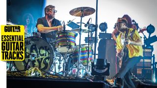 The Black Keys' Patrick Carney (left) and Dan Auerbach perform onstage at the Audacy Riptide Music Festival in Fort Lauderdale Beach, Florida on December 2, 2023