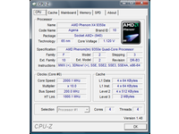 The Phenom X4 9350e runs at 2.0 GHz