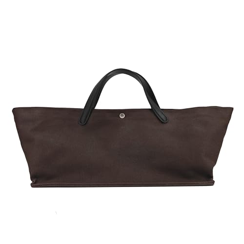 M-Ioi-M Extra Large Canvas Tote Bag for Women With Zipper Pouch, 2-Pcs Set, Casual Shoulder/crossbody Bag With Detachable Adjustable Strap,top Leather Handle Ladies Purse,designer Handbag(umber, Xl)
