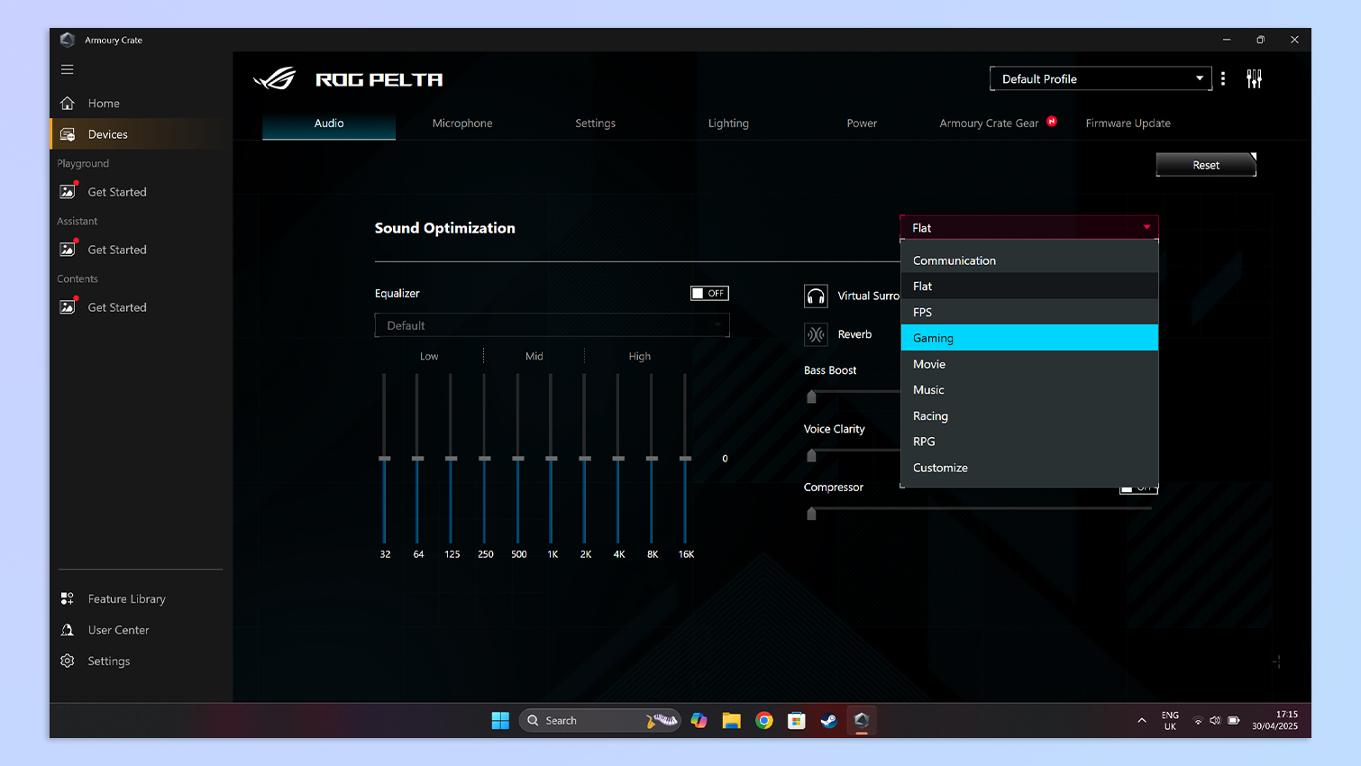 Asus Armoury Crate software