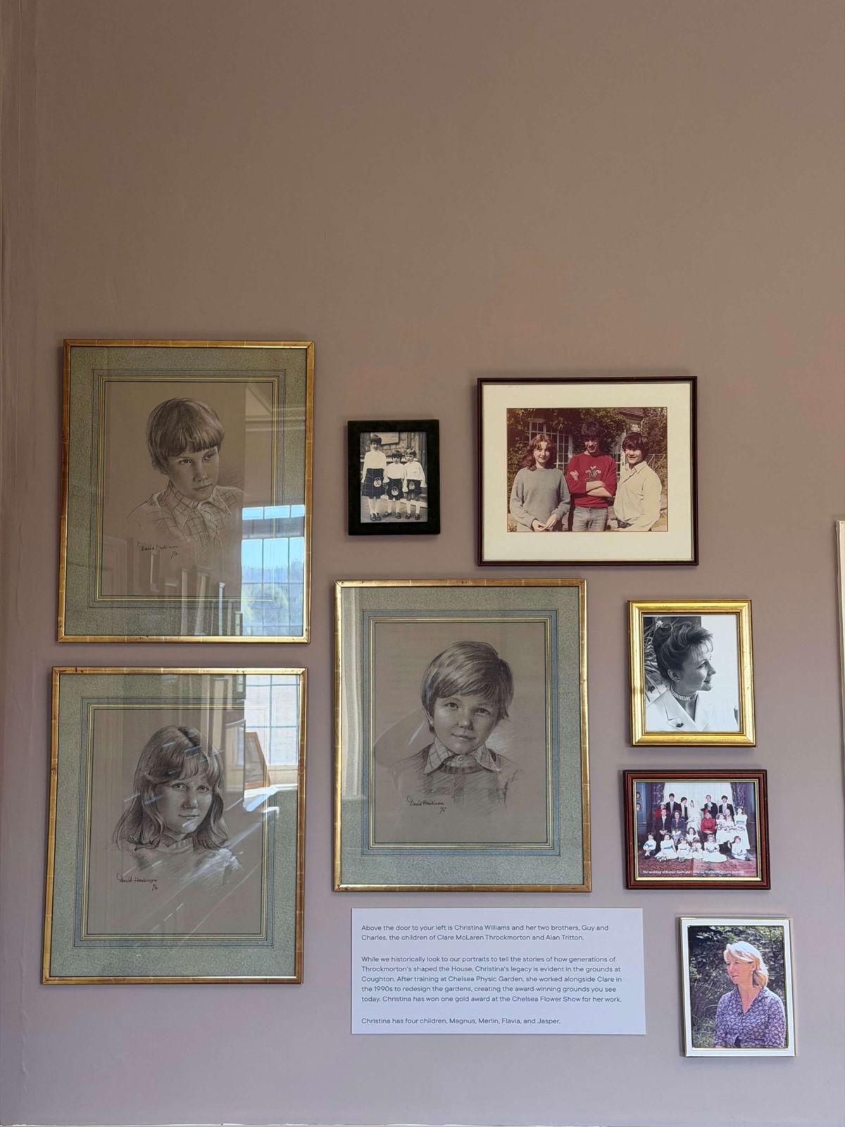 Portraits of family members.