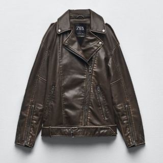 ZARA Faux Leather Oversized Jacket 