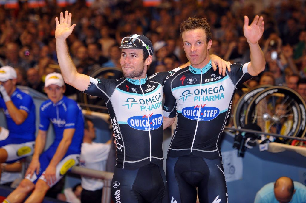 Mark Cavendish and Iljo Keisse in 2014