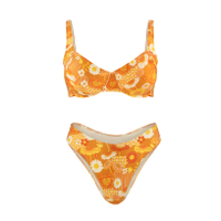 Floral underwire top and high waist bikini - £125 at Tona