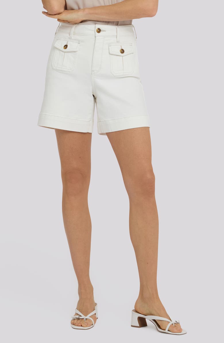 Berkyn Patch Pocket High Waist Denim Shorts