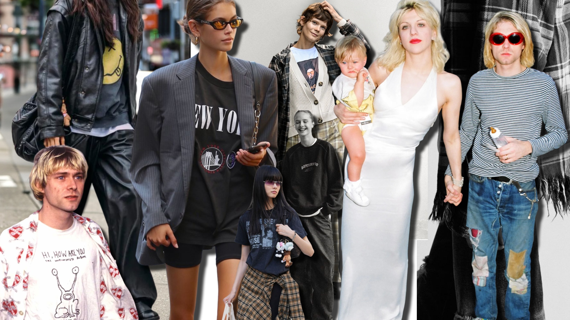 '90s fashion a la Nirvana and Kurt Cobain