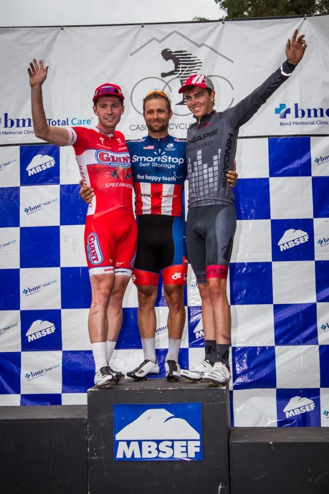 The mens Awbrey Butte stage podium