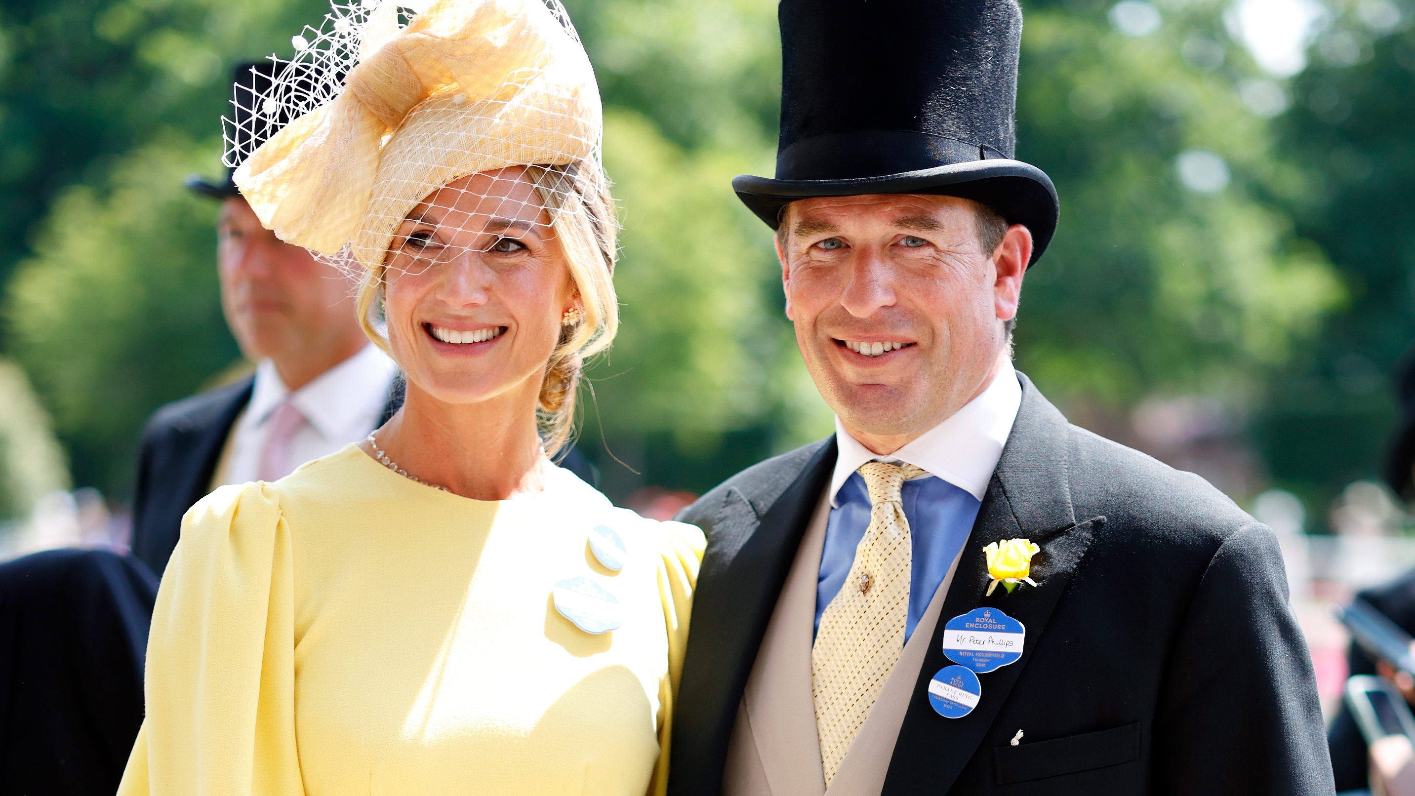 Harriet Sperling and Peter Phillips attend day three 'Ladies Day' of Royal Ascot at Ascot Racecourse