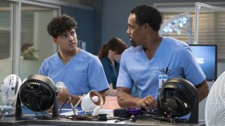 Niko Terho and Jason George on Grey's Anatomy.