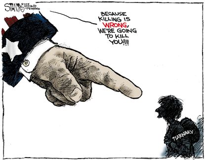 Editorial cartoon World Tsarnaev trial