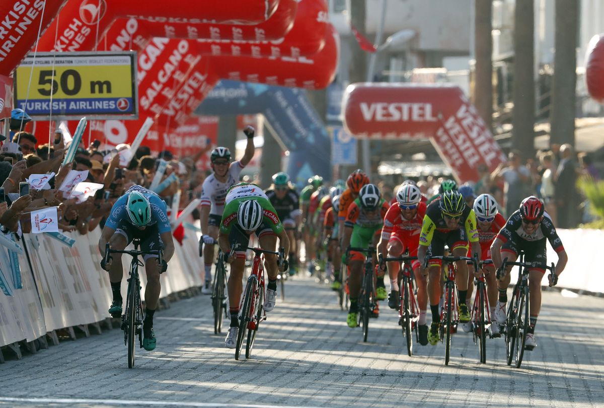 The finishing straight