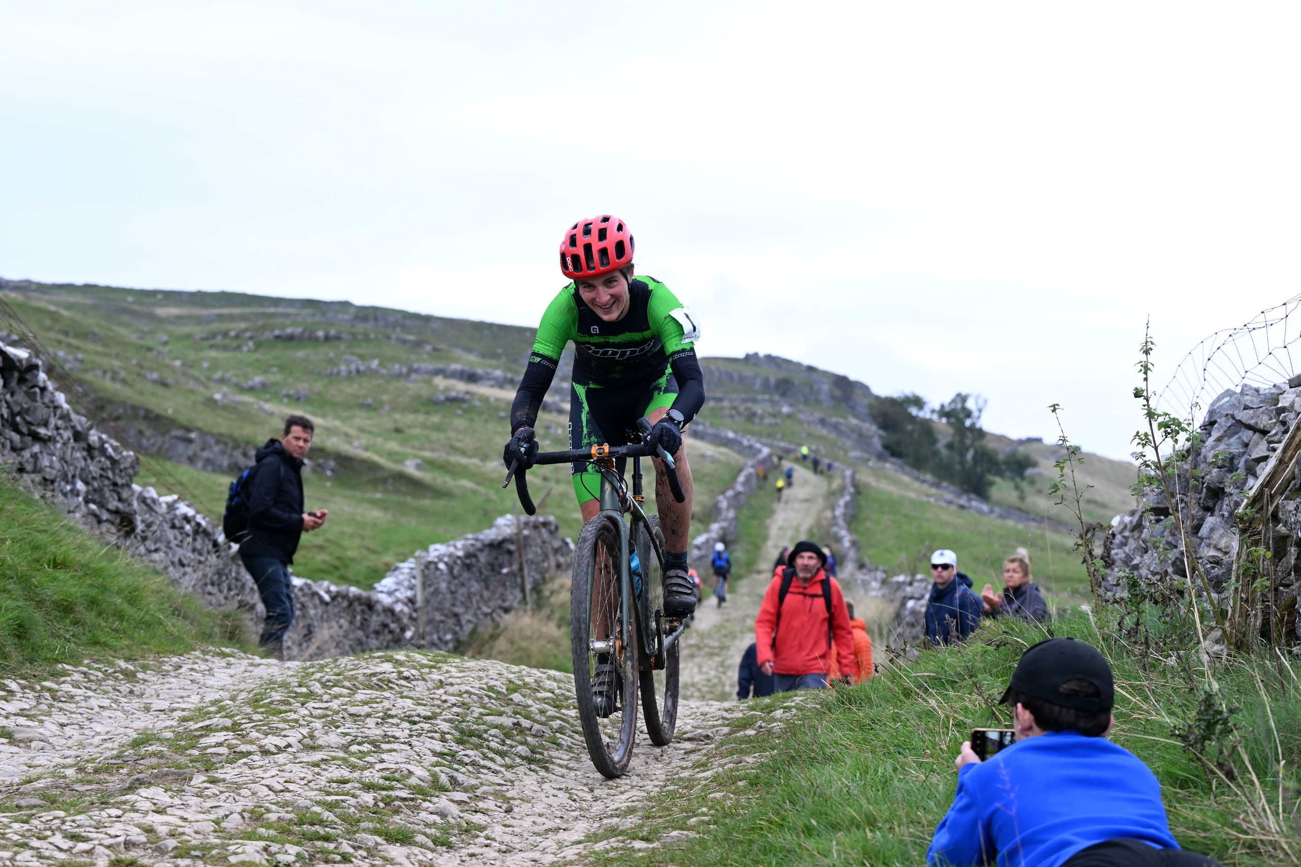 Bryony Halcrow riding the 3-peals Cyclo-cross race