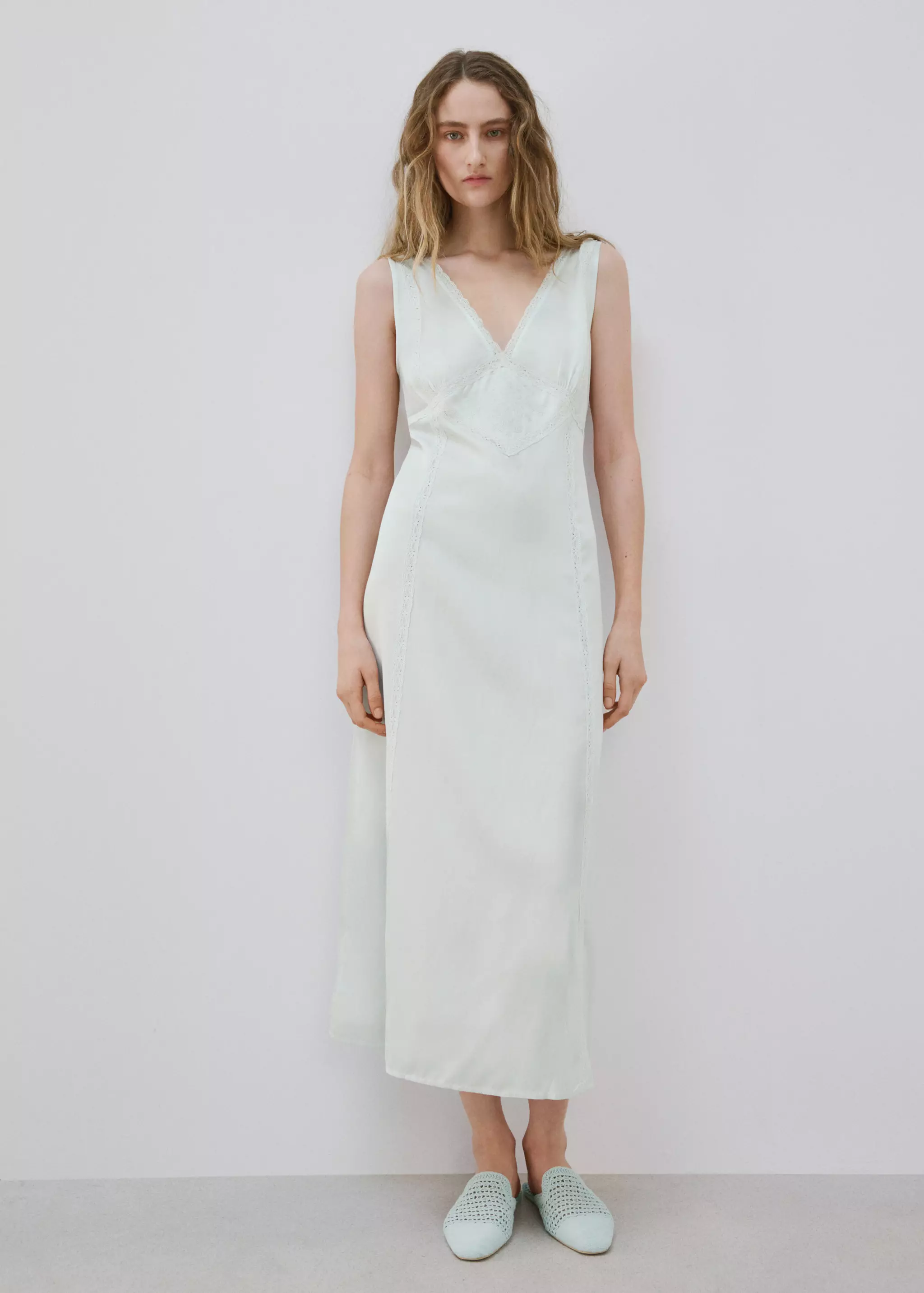 Lace Detail Nightgown - Women | Mango Usa